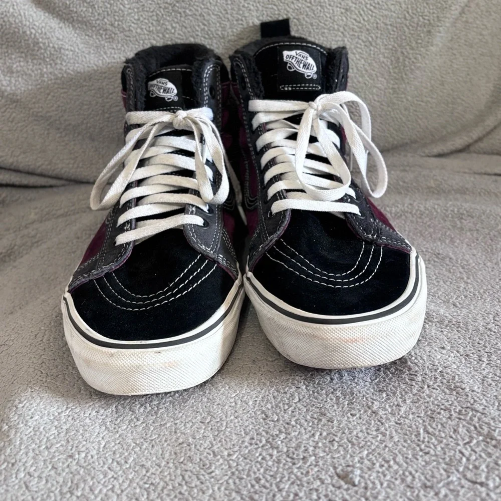 VANS Off The Wall Men’s 11.5 Wine Red Black High Top Eco Dry Heiq DuPont Sneaker